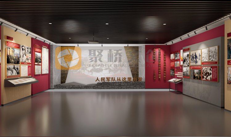 红色展厅设计